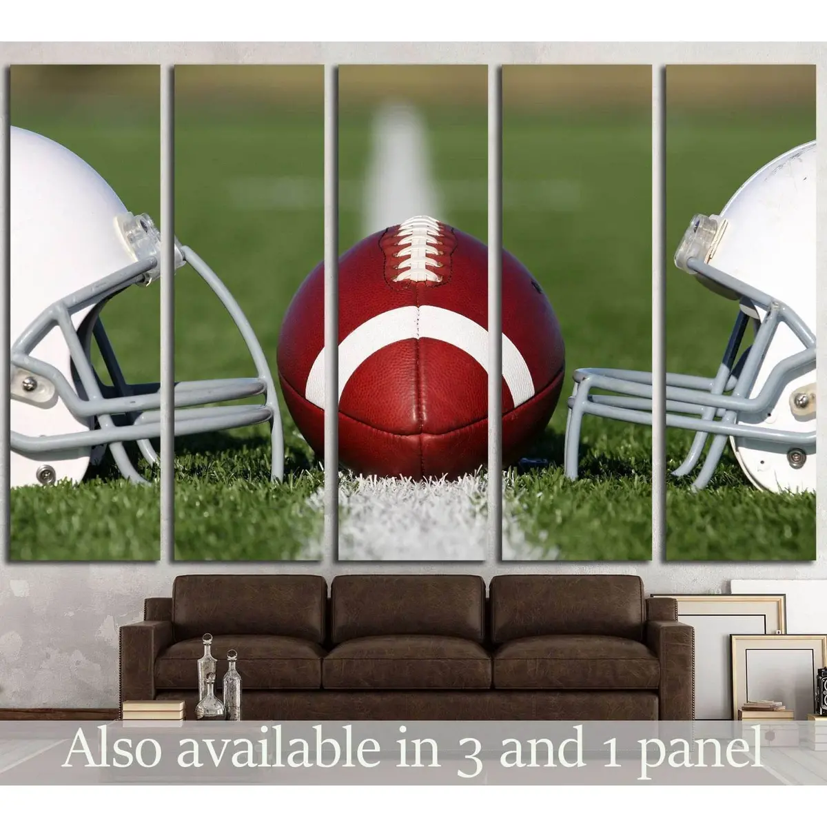 Ready-to-Hang American Football Helmet Canvas Wall Art #2117