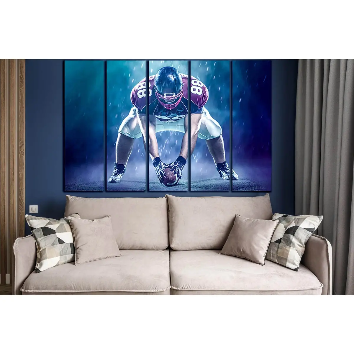 SL916 American Football Game Moment Canvas Print – Pre-Strung & Ready to Hang - Image 3
