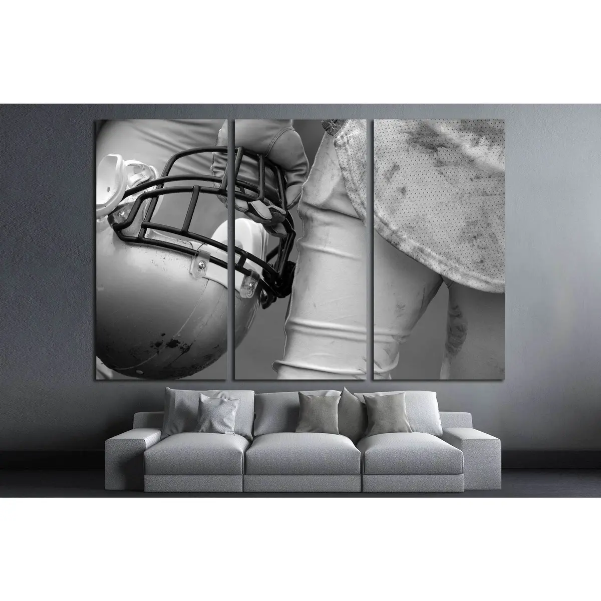 American Football Player №2111 Ready To Hang Canvas Print 5