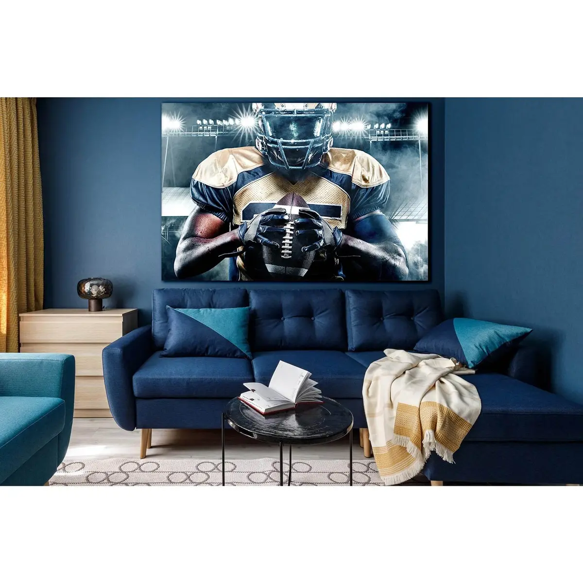 American Football Player №Sl938 Ready To Hang Canvas Print 1