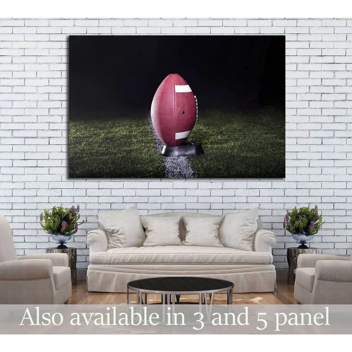 American Football Ready For Kickoff №2126 Ready To Hang Canvas Print 1