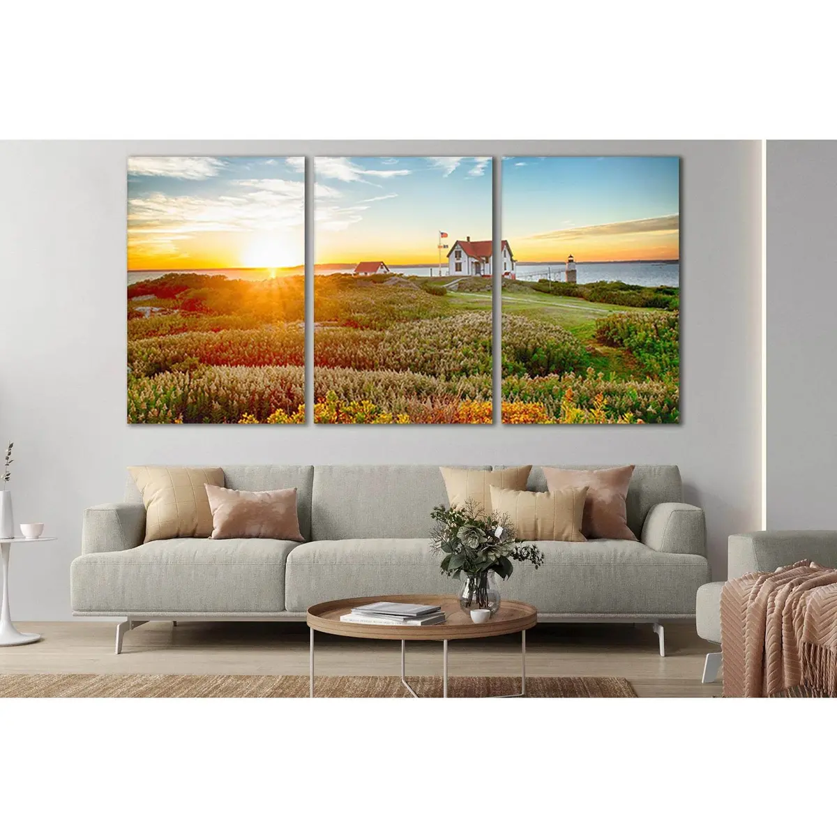 American Home And Beautiful Sunrise №Sl272 Ready To Hang Canvas Print 5