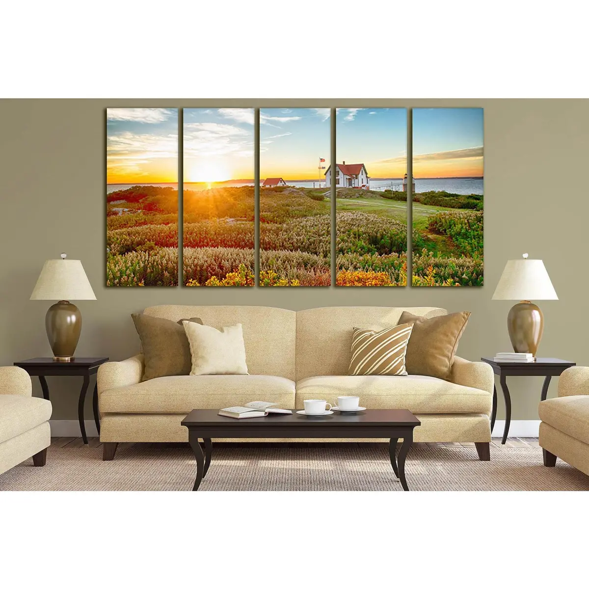 American Home Sunrise Canvas Wall Art №SL272 – Premium Ready-to-Hang Print - Image 3