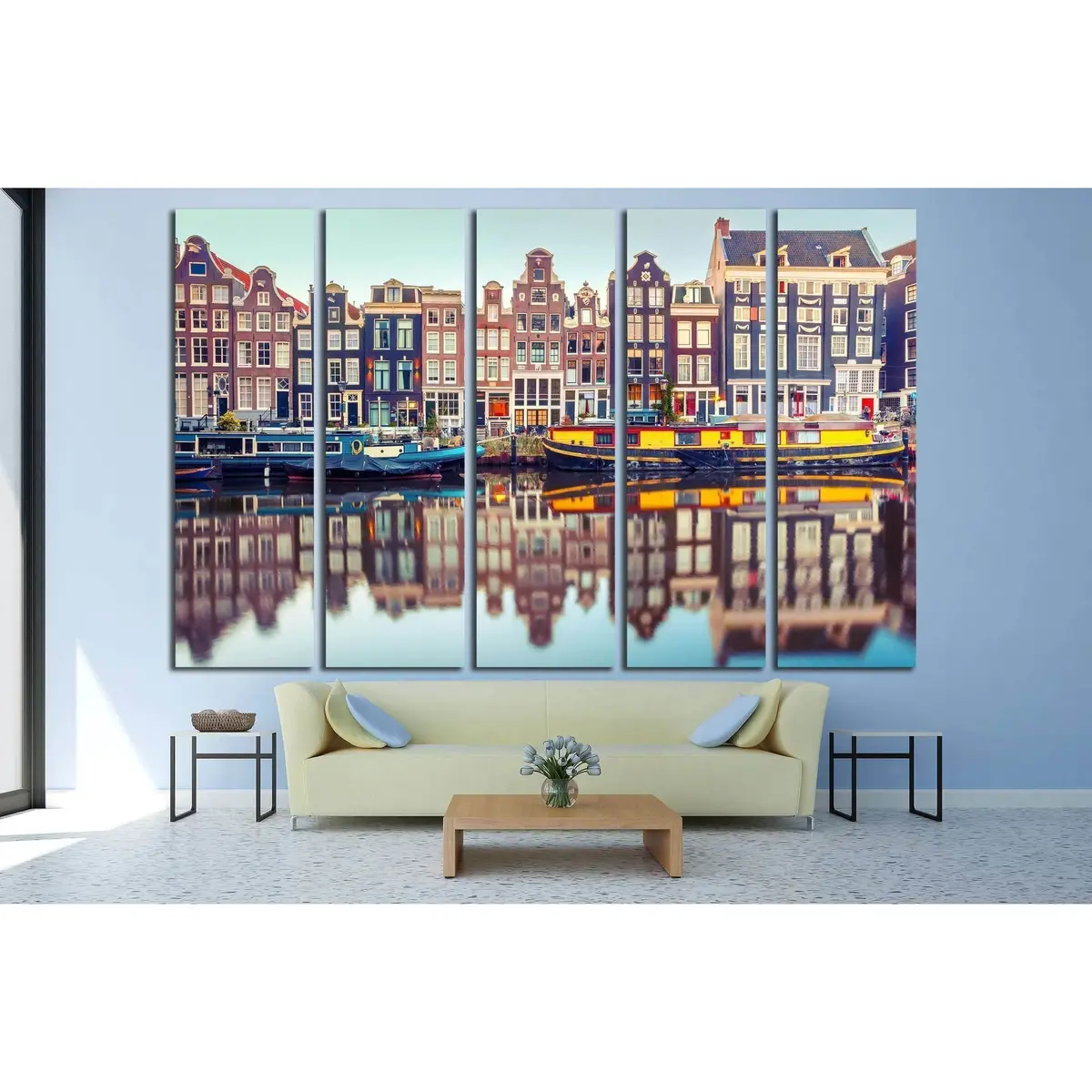 Amsterdam Singel Canal Wall Art – Ready-to-Hang Canvas Print from the Netherlands - Image 3