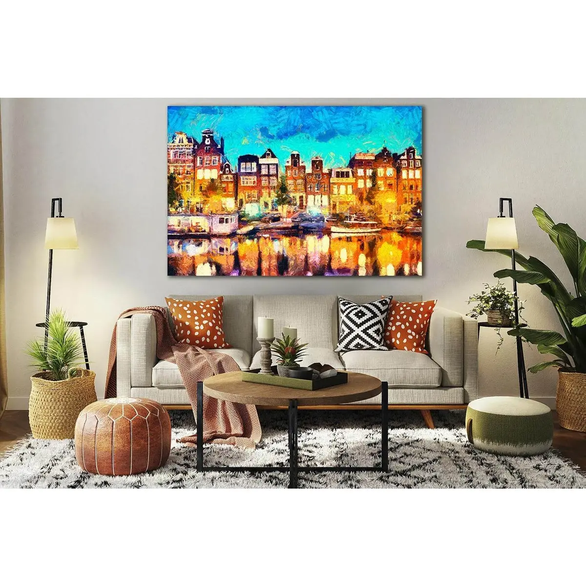 Amsterdam Oil Painting №Sl578 Ready To Hang Canvas Print 1