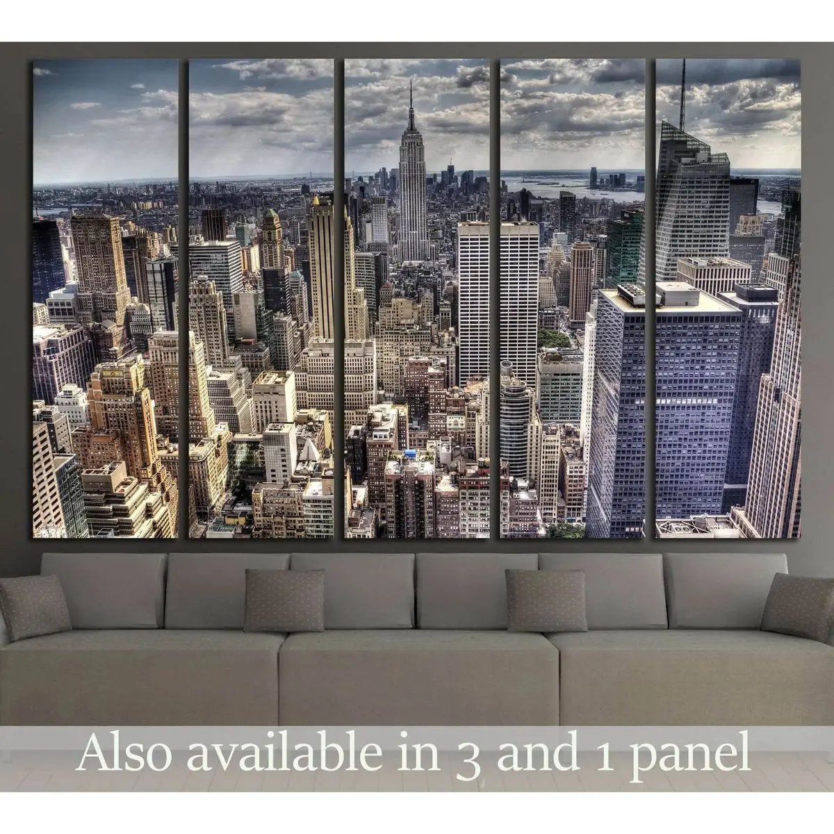 Panoramic Aerial NYC Canvas Wall Art – Ready-to-Hang Print