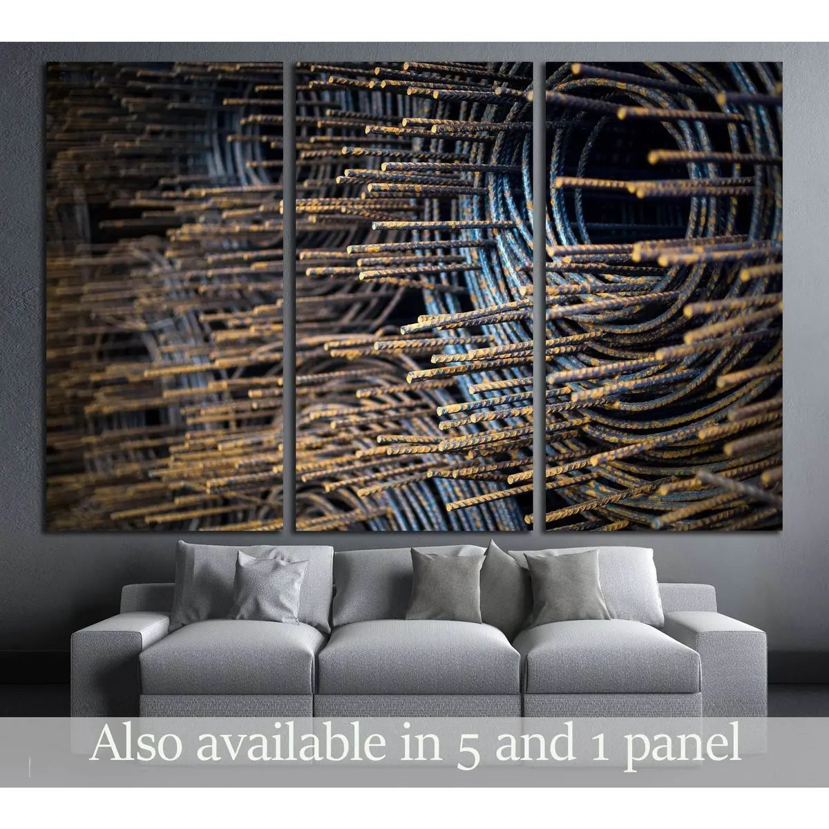 An Steel Bar Rusty With Soft Light №3241 Ready To Hang Canvas Print 5