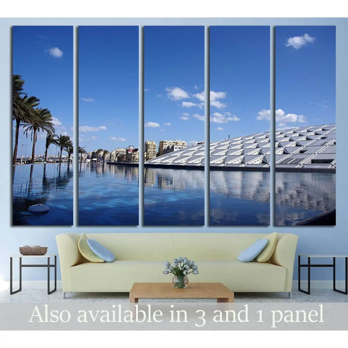 Alexandria Library Ancient Egypt Art Print #1781 – Ready-to-Hang Canvas Wall Decor