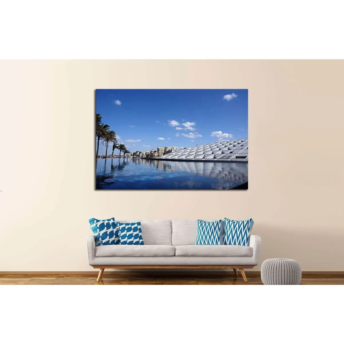 Ancient Egyptian Library In Alexandria, Egypt №1781 Ready To Hang Canvas Print 2
