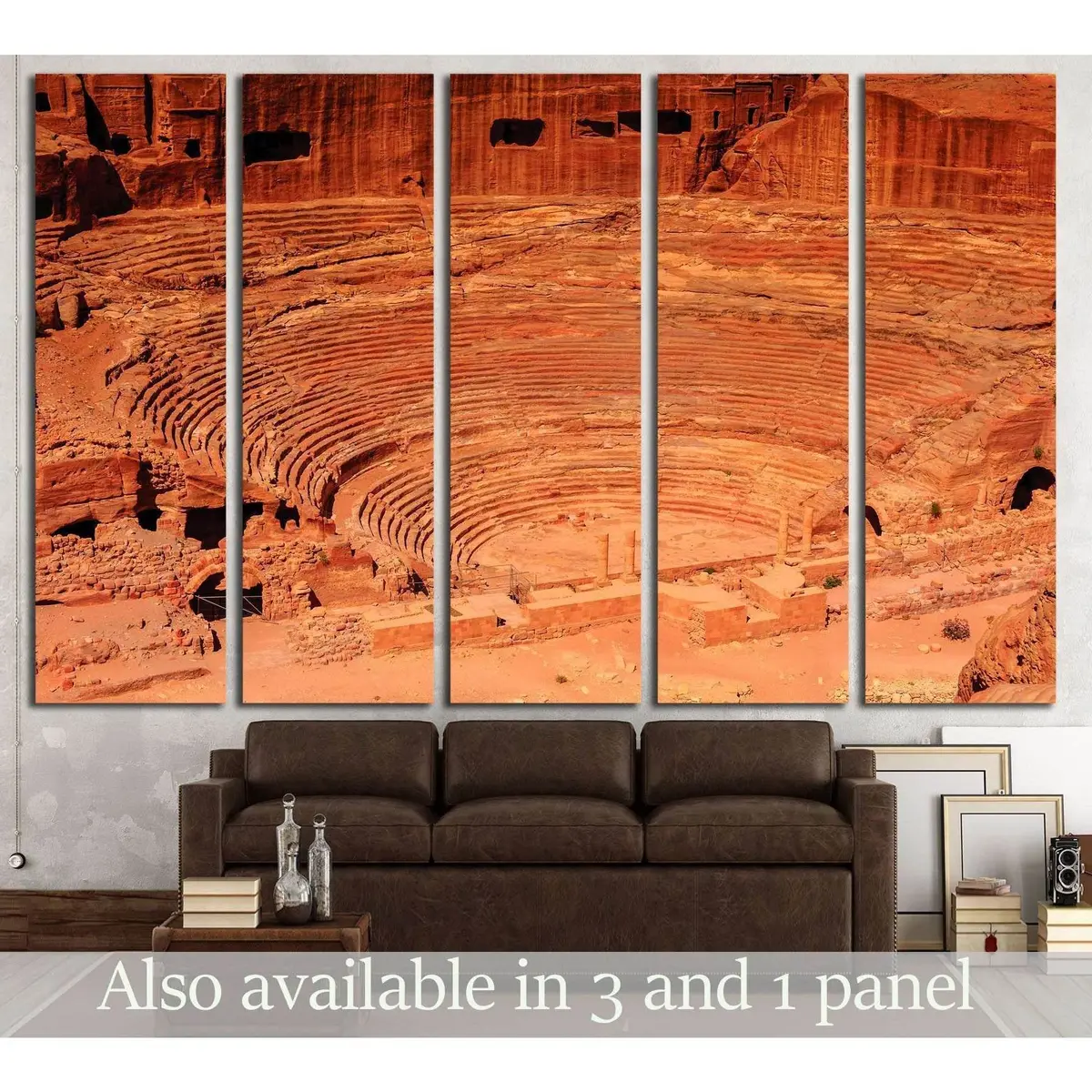 Petra Ancient Theater Canvas Wall Art – Ready-to-Hang Print #3144
