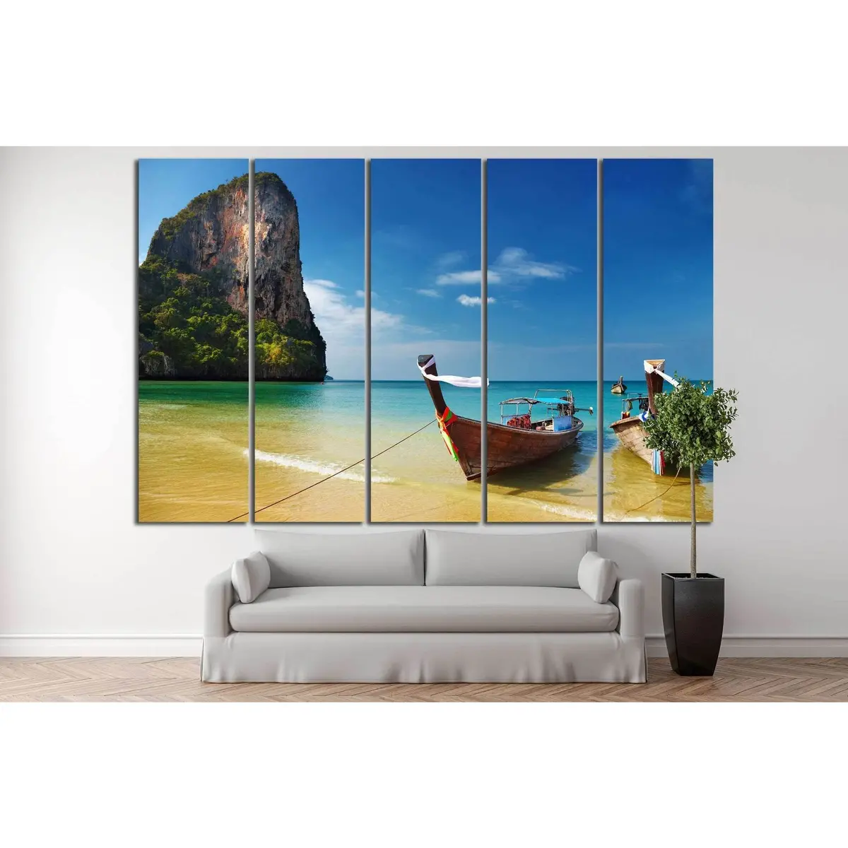 Andaman Sea Canvas Wall Art – Hand-Stretched Print from Thailand, Ready to Hang - Image 2