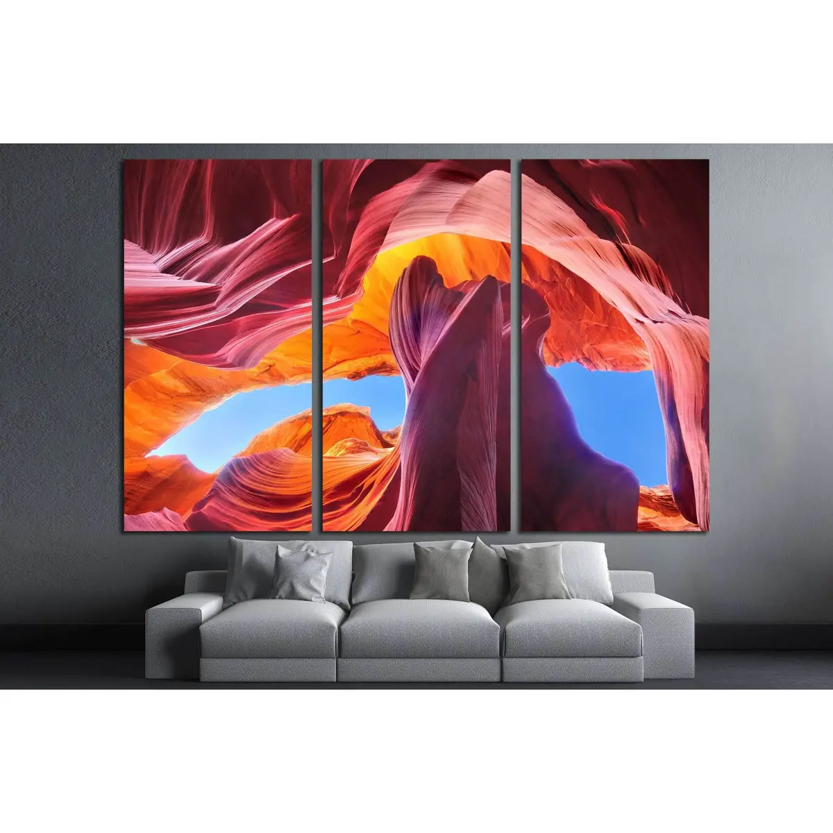 Antelope Canyon In The Navajo Reservation Near Page, Arizona Usa №2704 Ready To Hang Canvas Print 5