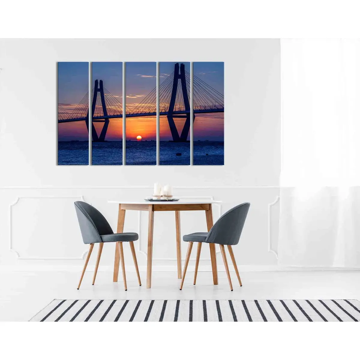 Anzac Bridge Sunset Canvas Wall Art – Ready-to-Hang Print D1235 - Image 3