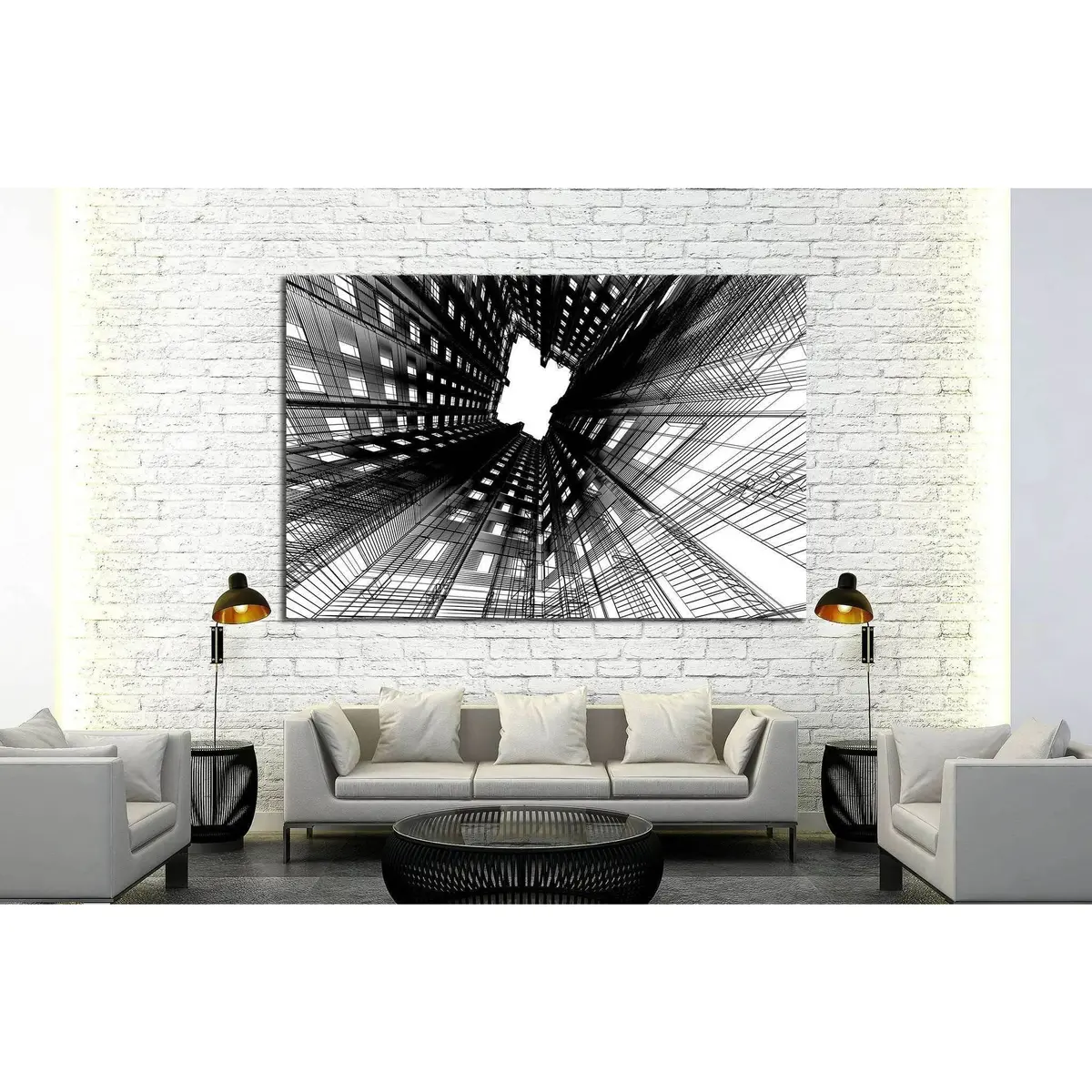 Architectural Abstraction №1586 Ready To Hang Canvas Print 2