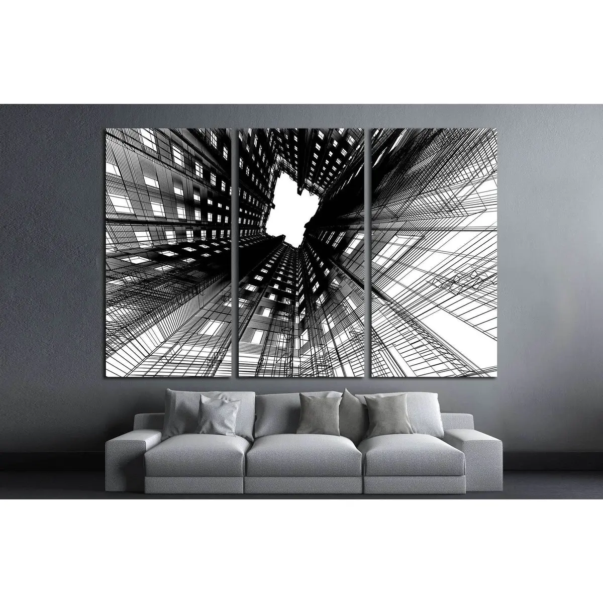 Architectural Abstraction №1586 Ready To Hang Canvas Print 5