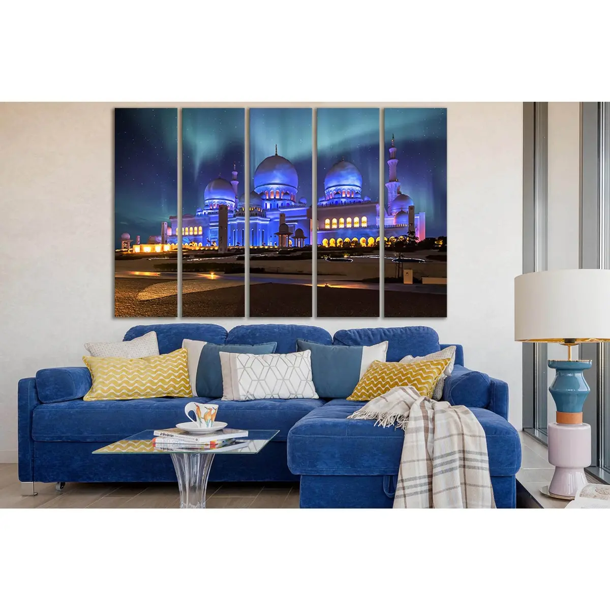 Sheikh Zayed Grand Mosque Architecture Canvas Wall Art – Pre-Hung Print SL1375