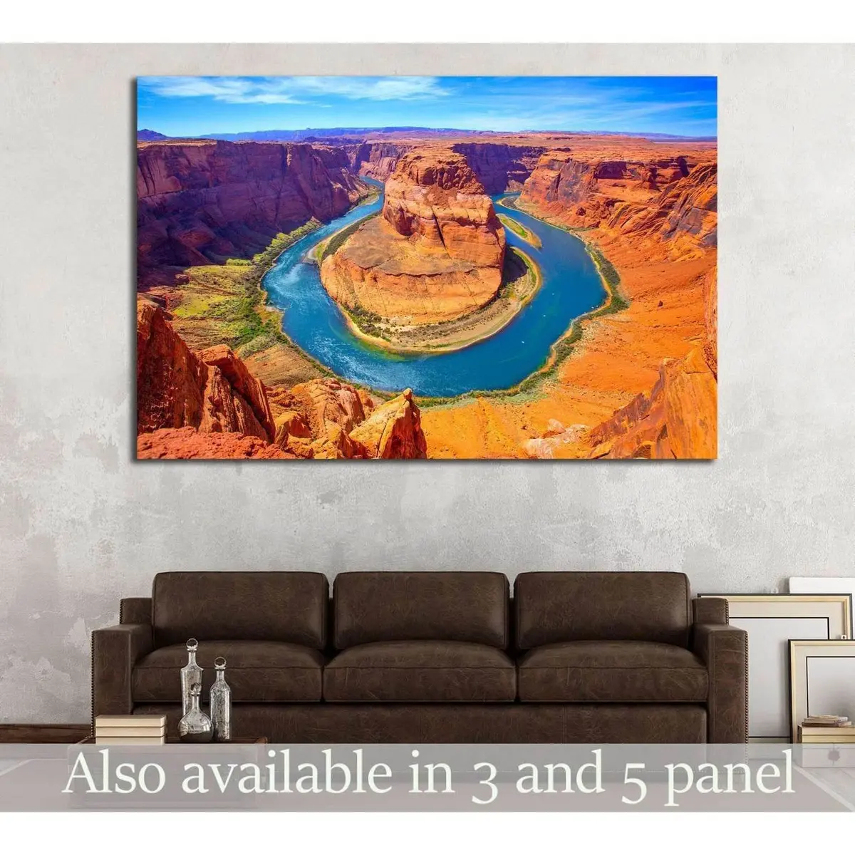 Arizona Horseshoe Bend Meander Of Colorado River In Glen Canyon №1979 Ready To Hang Canvas Print 1