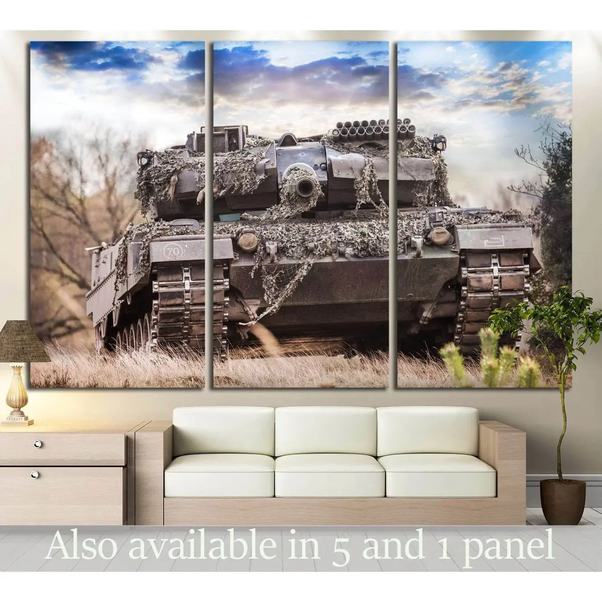 Army Tank №225 Ready To Hang Canvas Print 5