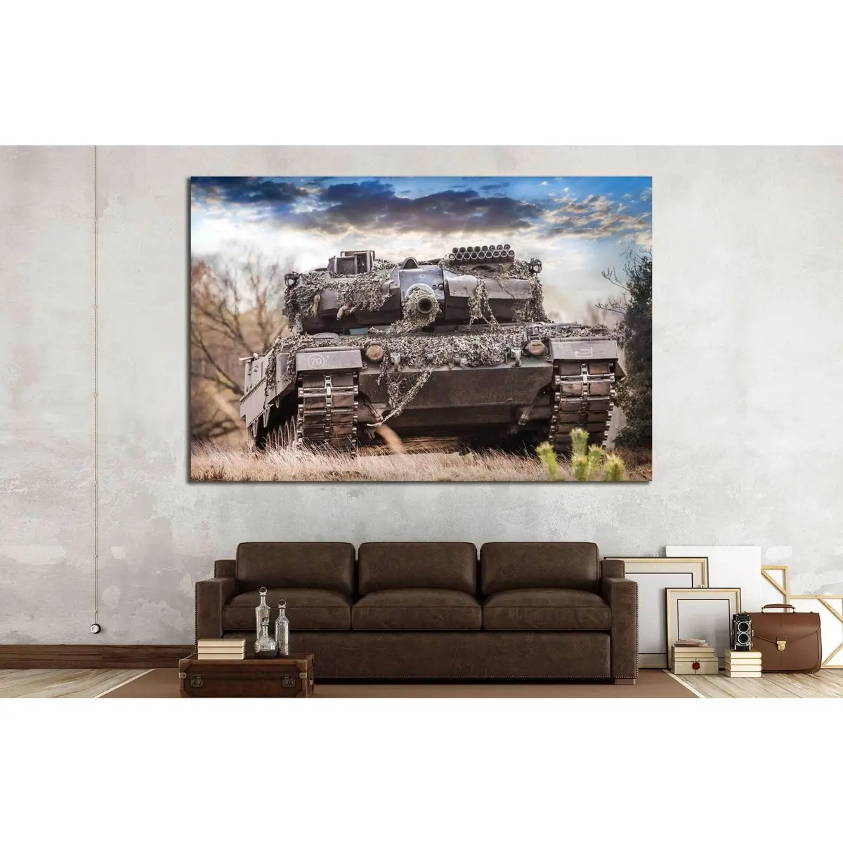 Army Tank №225 Ready To Hang Canvas Print 3