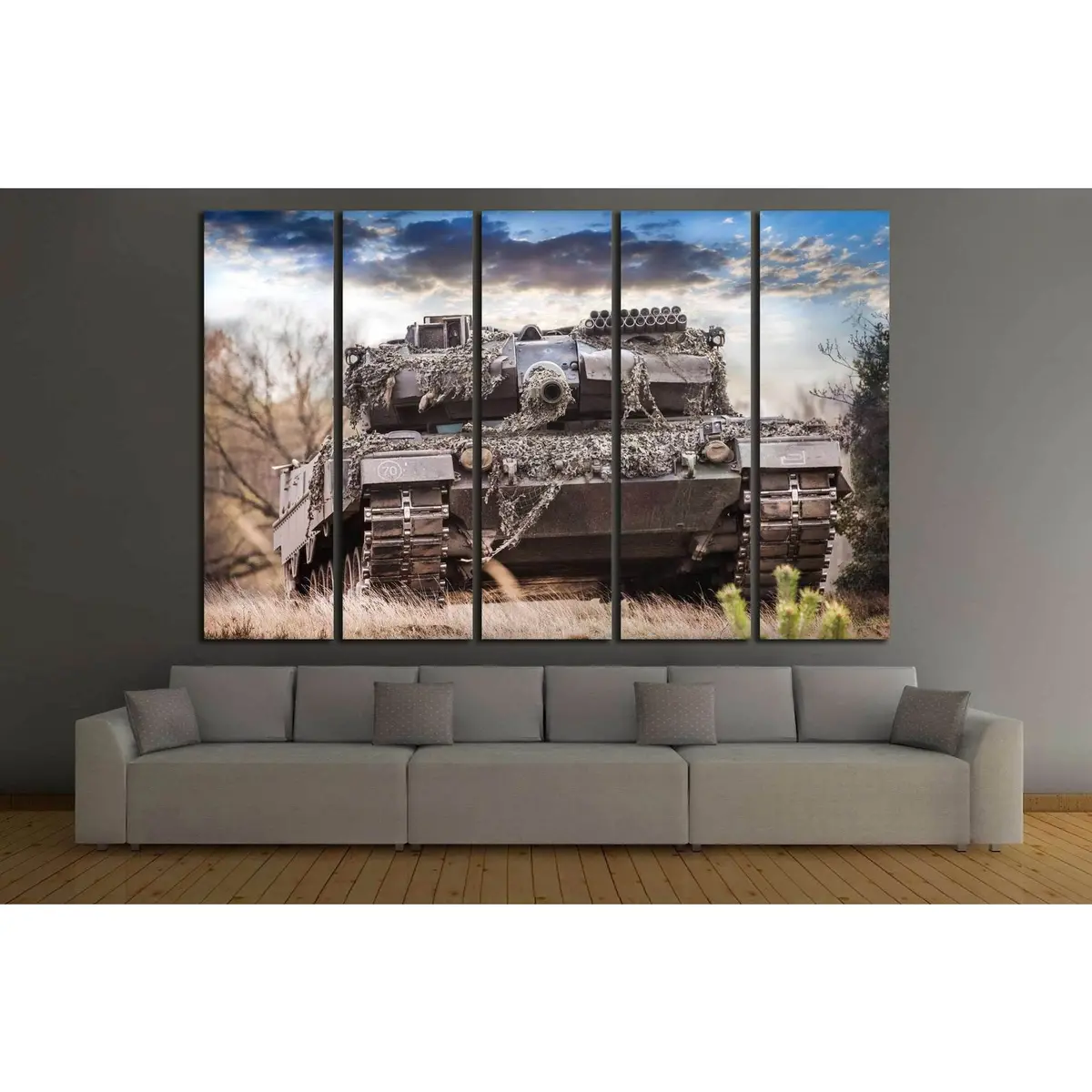 Military Tank Canvas Wall Art – Ready-to-Hang Print #225 - Image 3