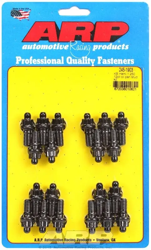 12-Point Black Oxide Oil Pan Stud Kit – Ar245-1903, Metric Thread 1
