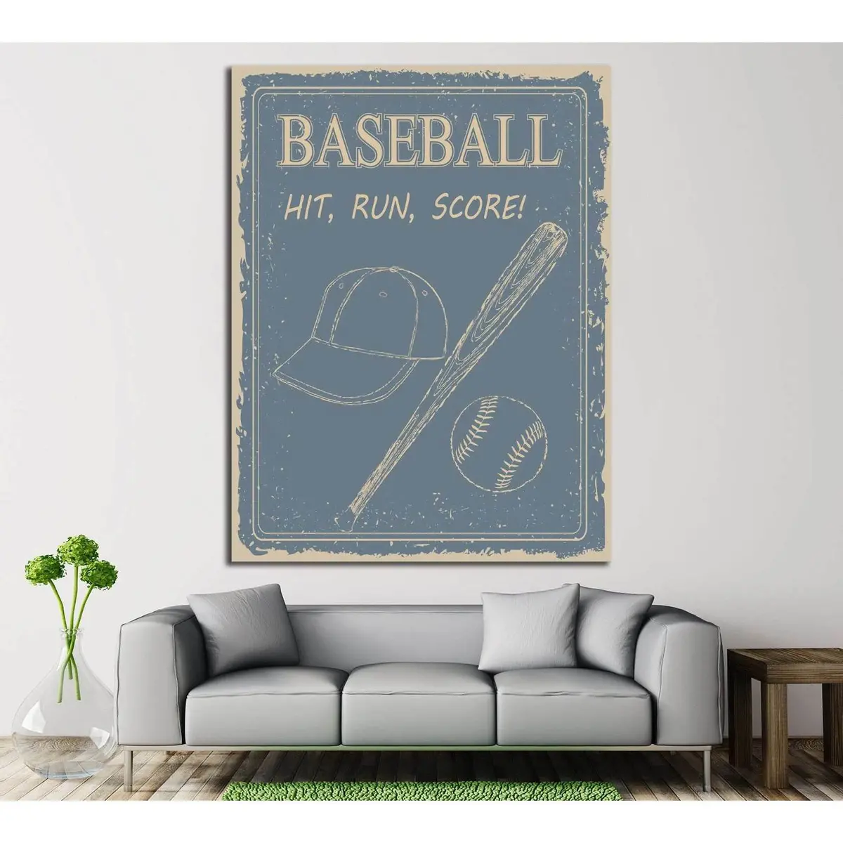 Art Canvas In Vintage Style №4501 Ready To Hang Canvas Print 1
