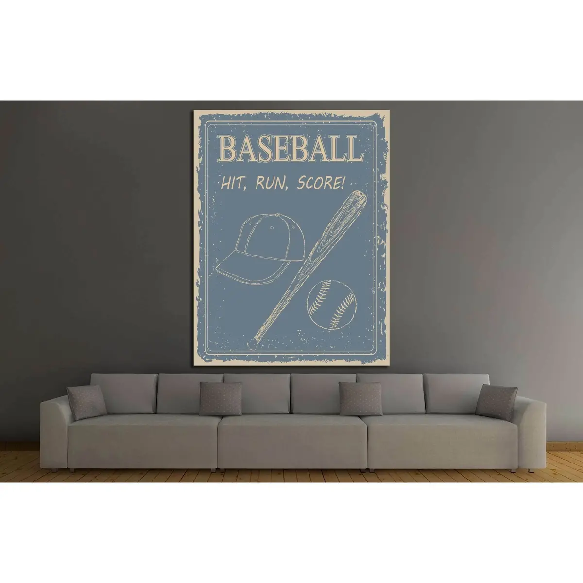 Art Canvas In Vintage Style №4501 Ready To Hang Canvas Print 2