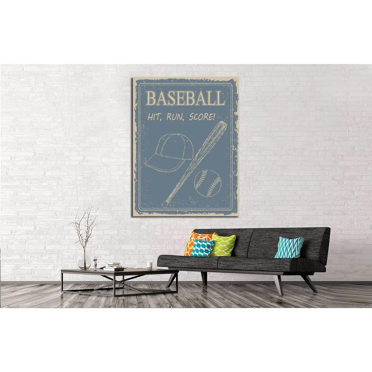 Art Canvas In Vintage Style №4501 Ready To Hang Canvas Print 3