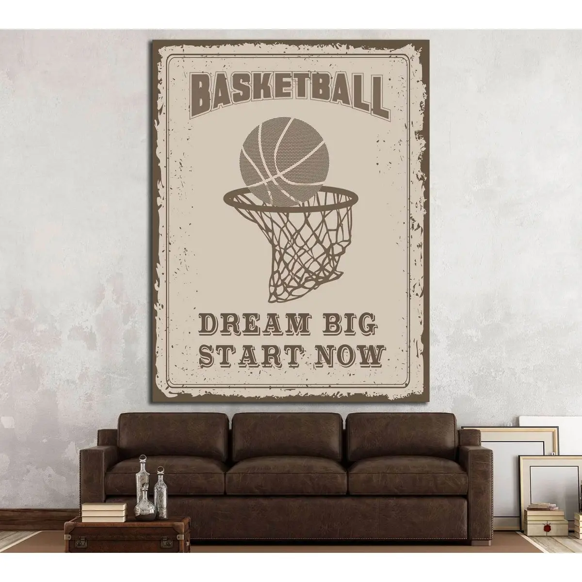 Art Canvas In Vintage Style №4502 Ready To Hang Canvas Print 1