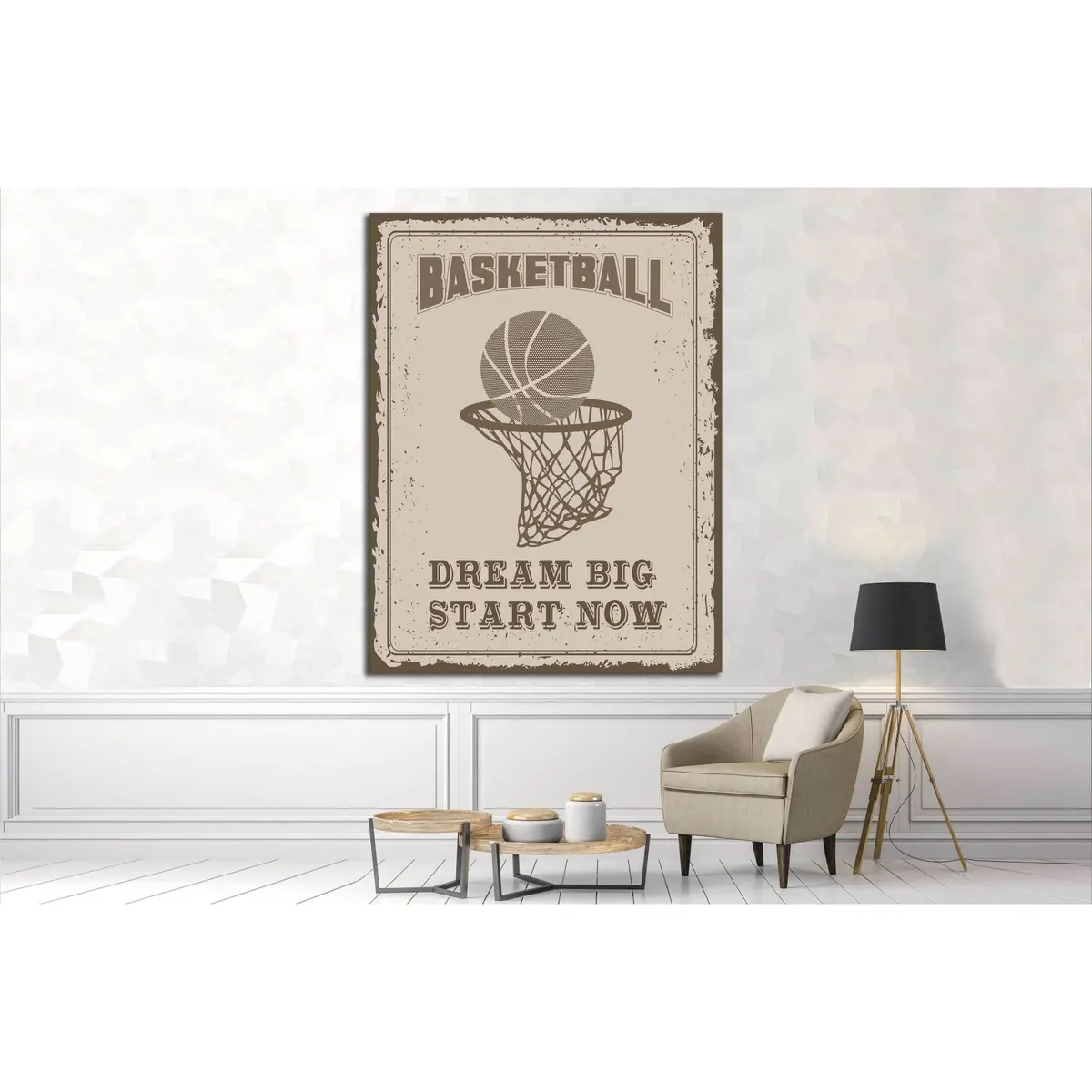 Art Canvas In Vintage Style №4502 Ready To Hang Canvas Print 3