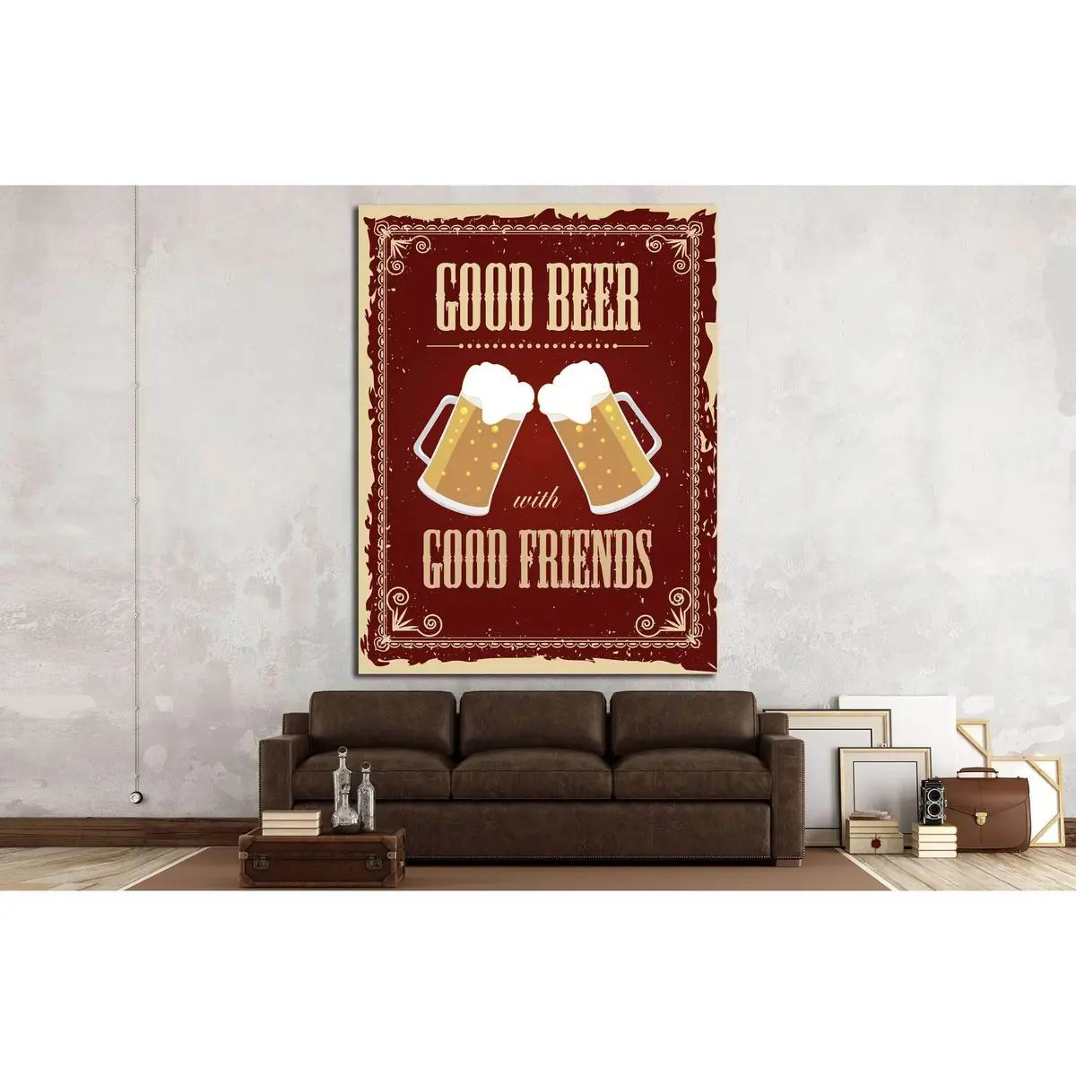 Art Canvas In Vintage Style №4503 Ready To Hang Canvas Print 2