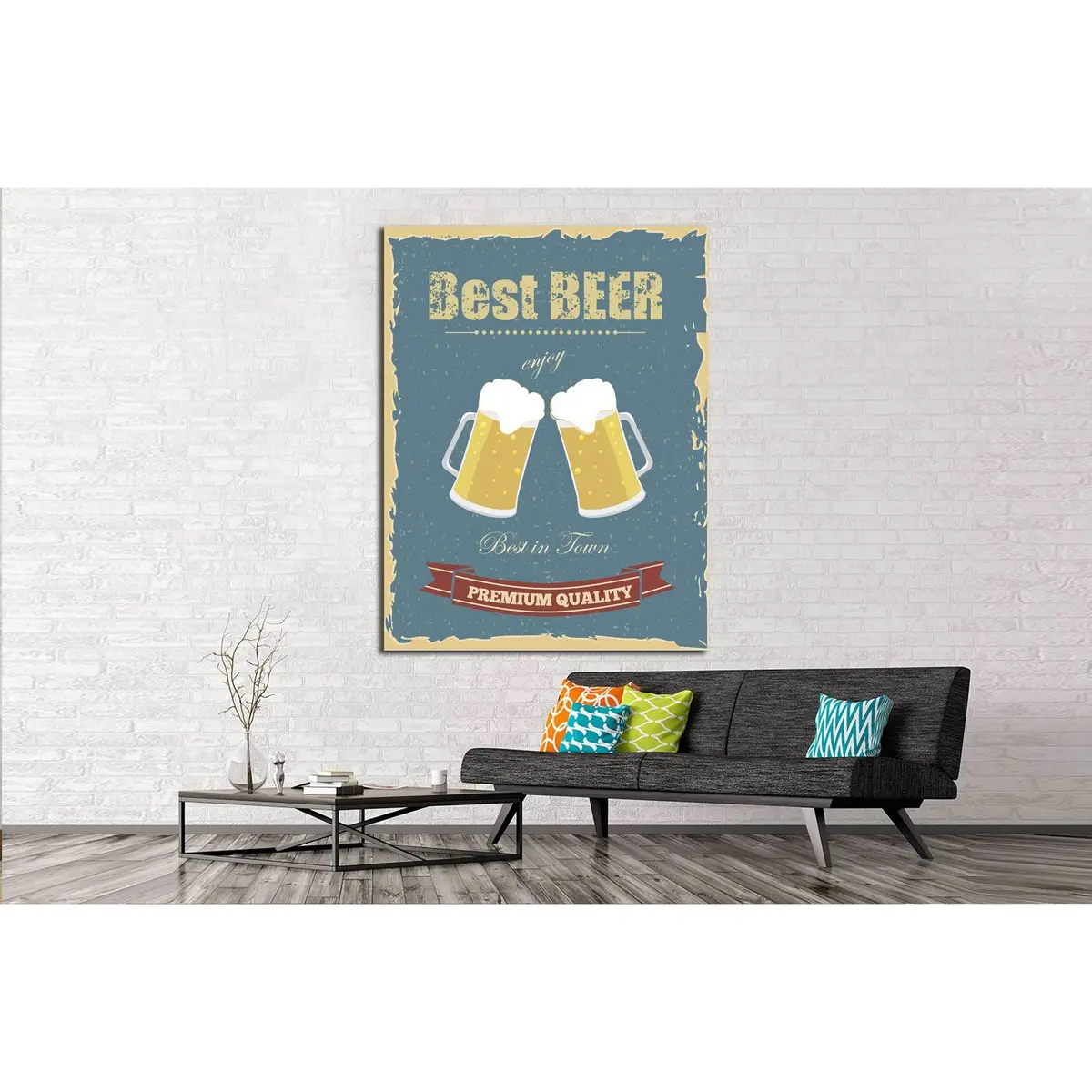 Art Canvas In Vintage Style №4505 Ready To Hang Canvas Print 2