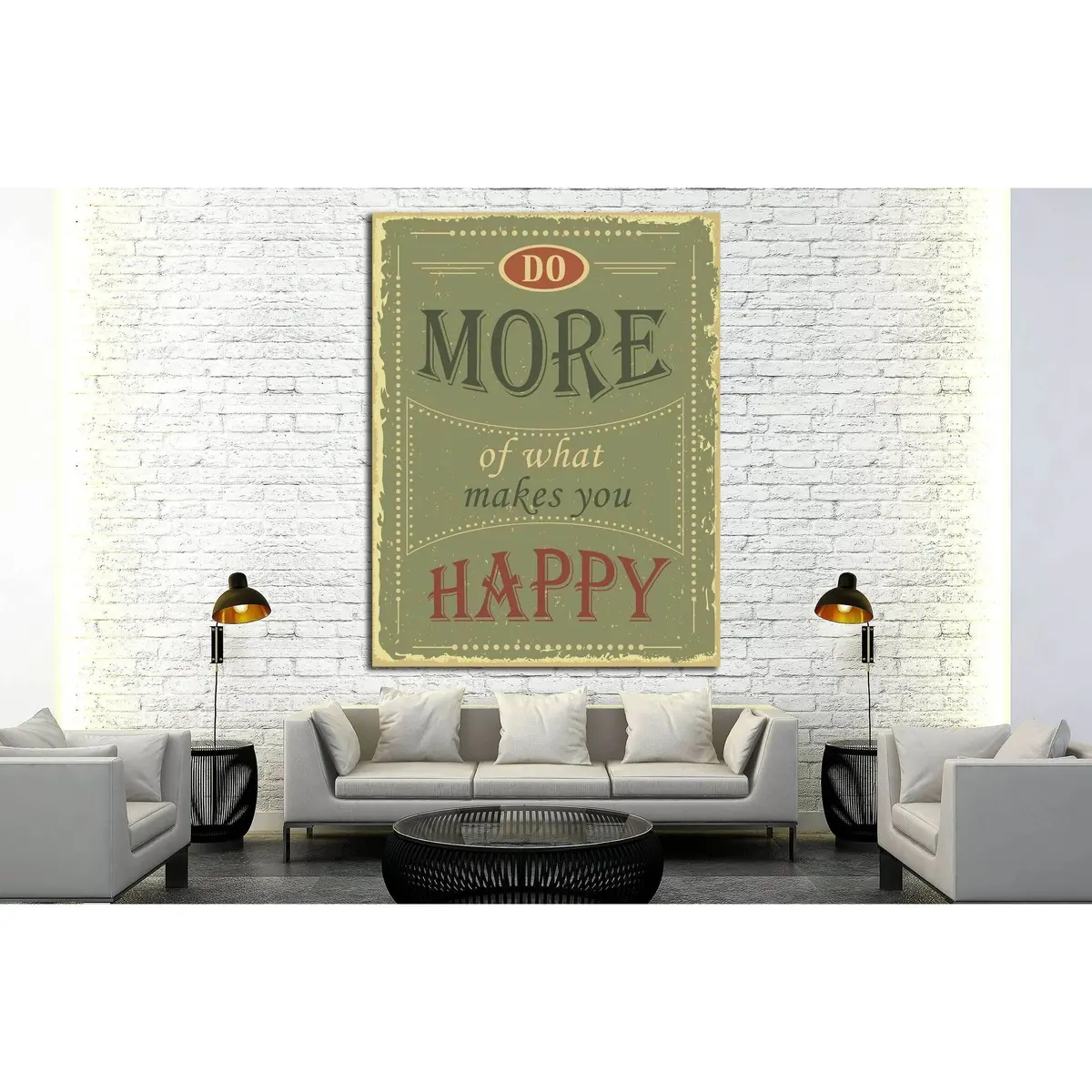 Art Canvas In Vintage Style №4508 Ready To Hang Canvas Print 2