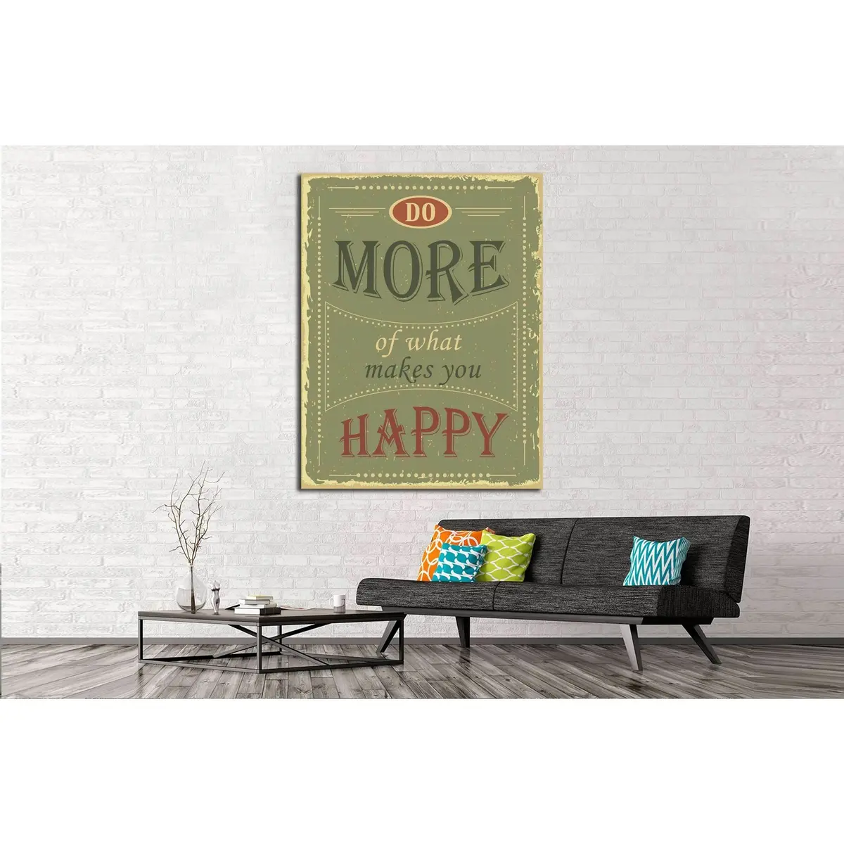 Art Canvas In Vintage Style №4508 Ready To Hang Canvas Print 3