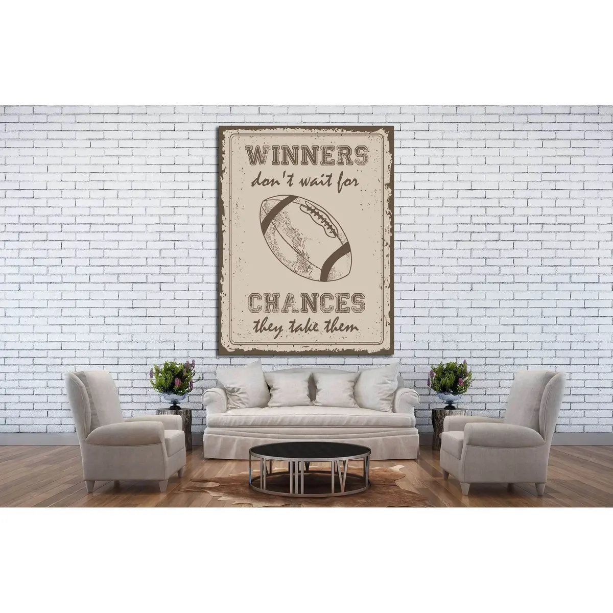 Art Canvas In Vintage Style №4509 Ready To Hang Canvas Print 3