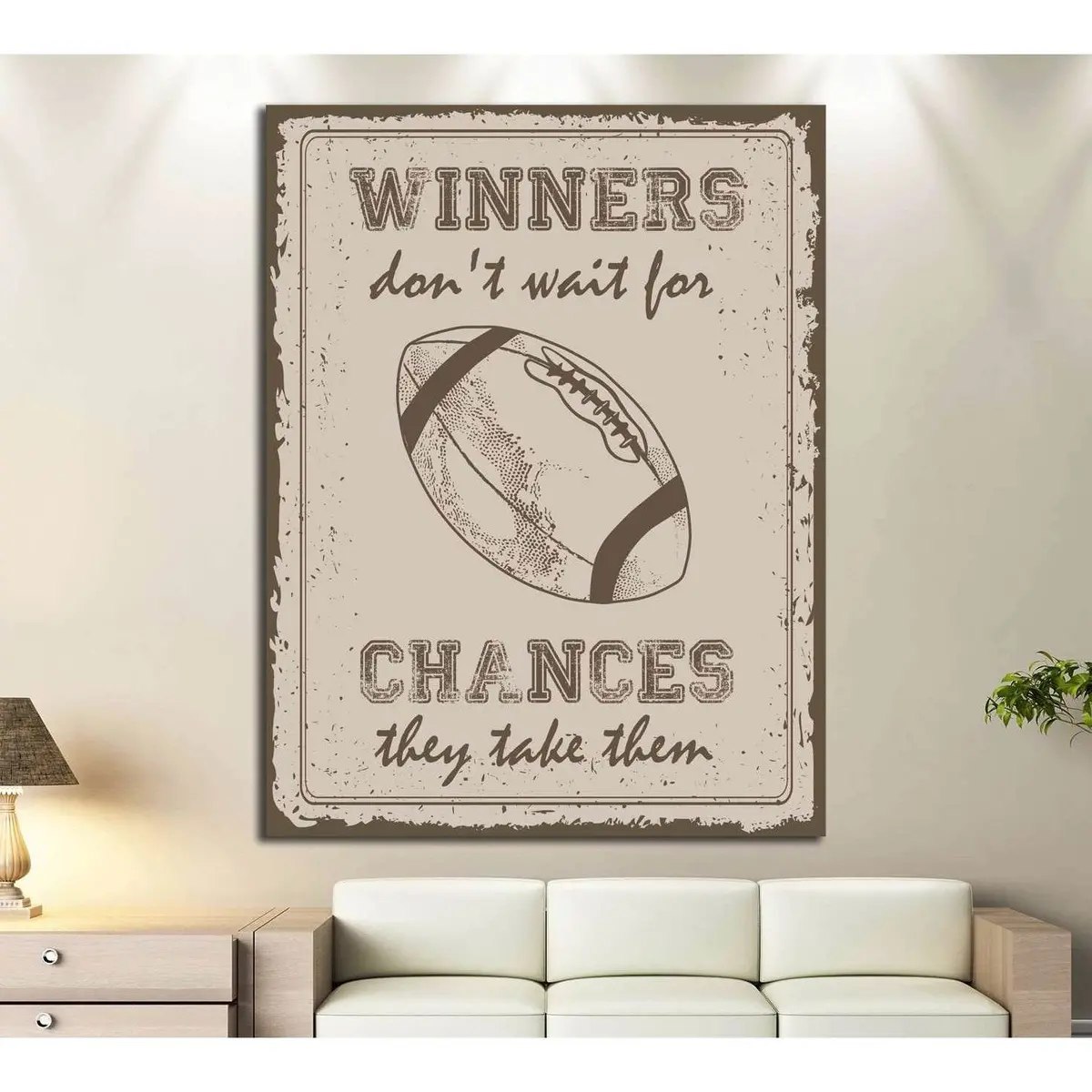 Art Canvas In Vintage Style №4509 Ready To Hang Canvas Print 1
