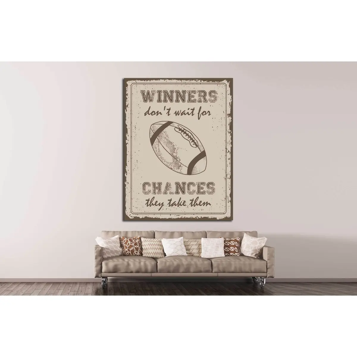 Art Canvas In Vintage Style №4509 Ready To Hang Canvas Print 2