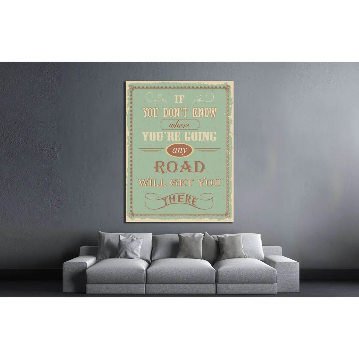 Art Canvas In Vintage Style №4513 Ready To Hang Canvas Print 3