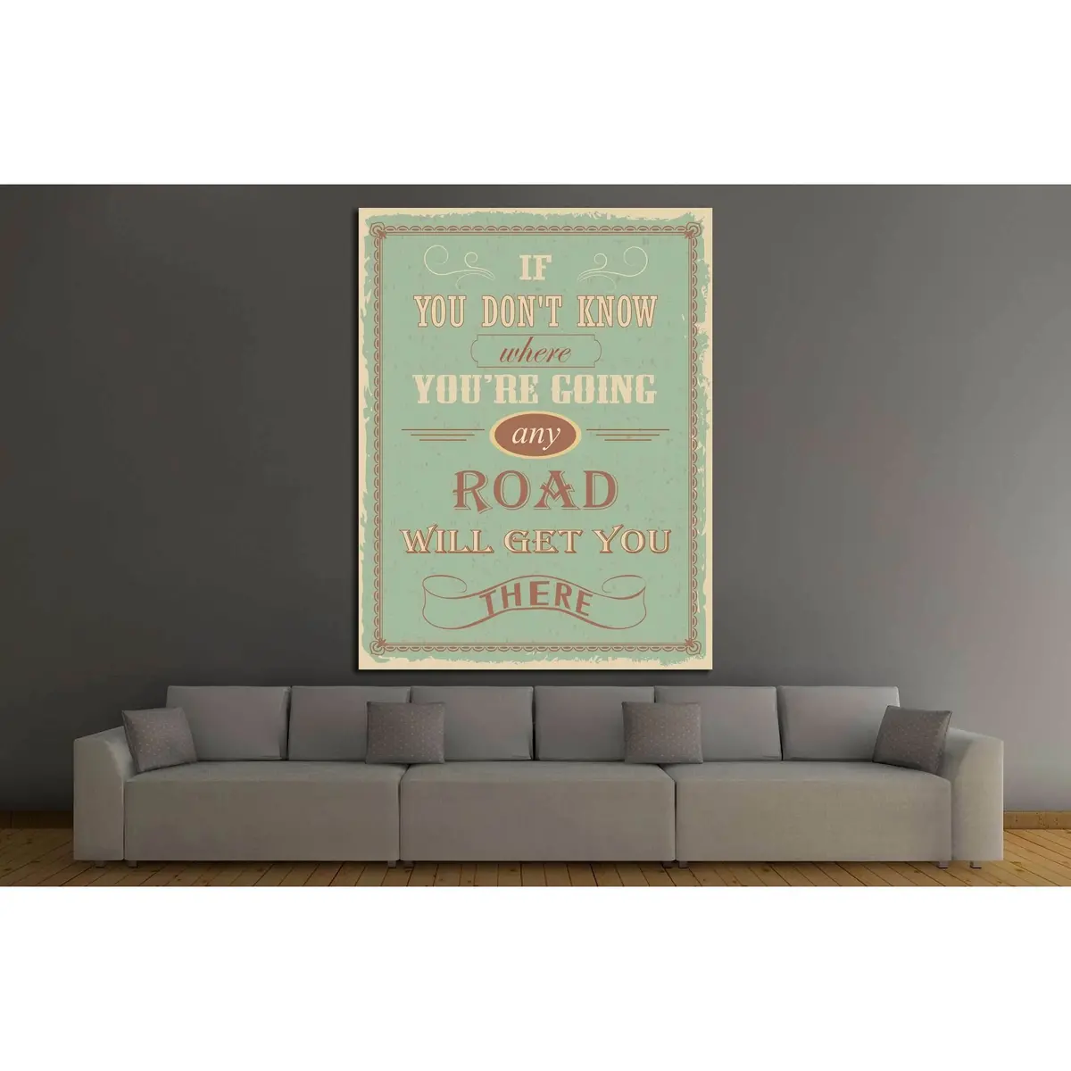 Art Canvas In Vintage Style №4513 Ready To Hang Canvas Print 2