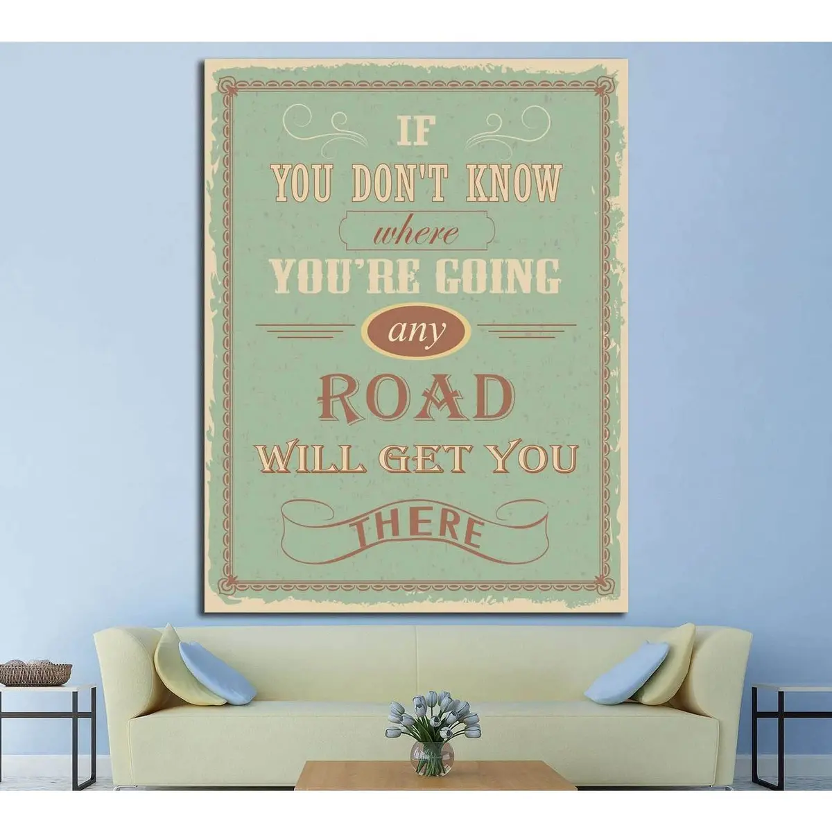 Art Canvas In Vintage Style №4513 Ready To Hang Canvas Print 1