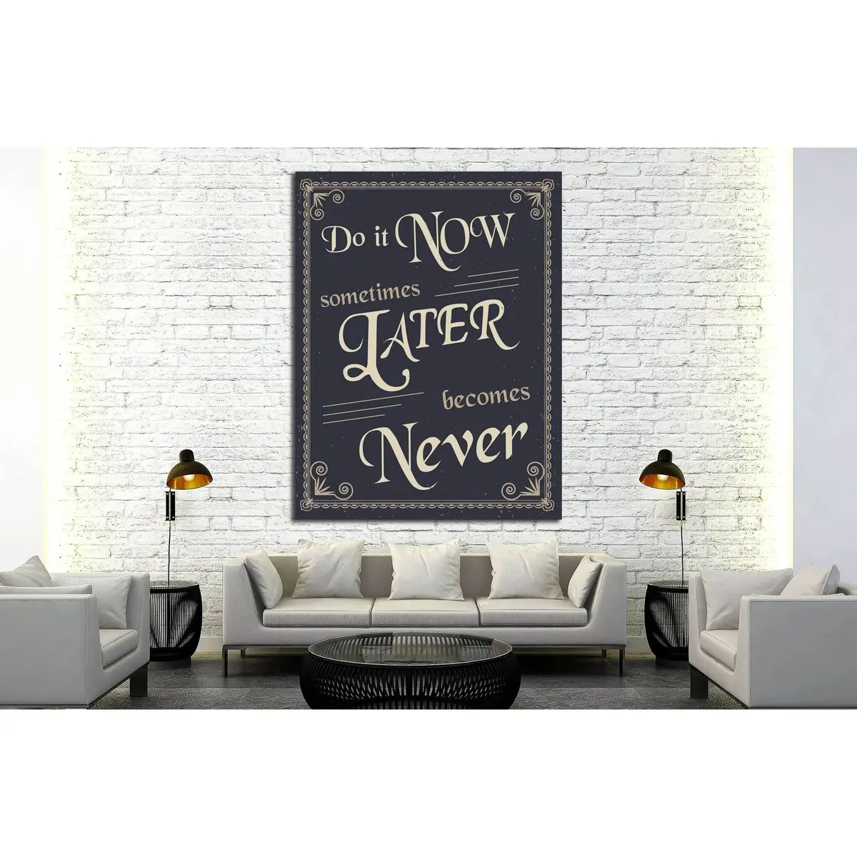 Art Canvas In Vintage Style №4514 Ready To Hang Canvas Print 2