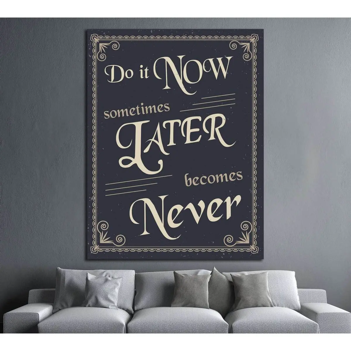 Art Canvas In Vintage Style №4514 Ready To Hang Canvas Print 1