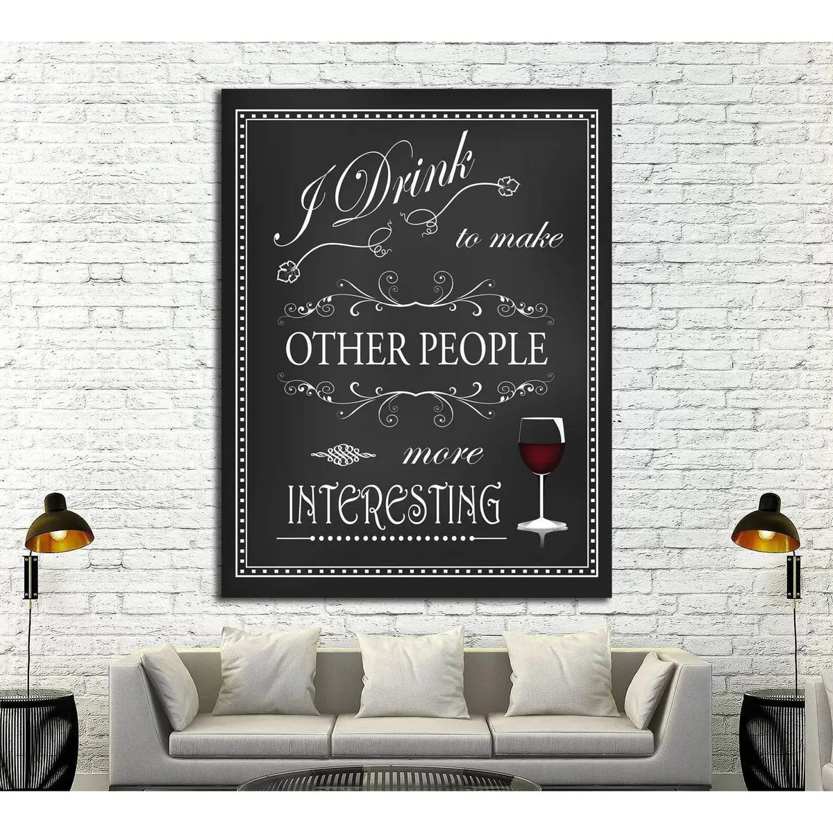 Art Canvas In Vintage Style №4515 Ready To Hang Canvas Print 1