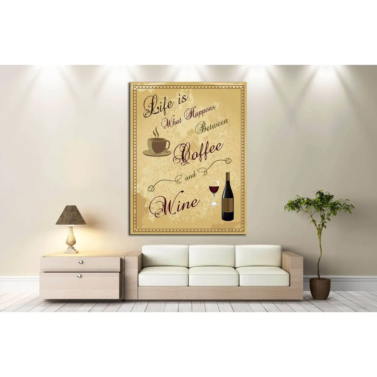 Art Canvas In Vintage Style №4517 Ready To Hang Canvas Print 3