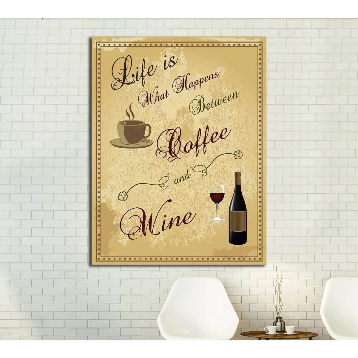 Art Canvas In Vintage Style №4517 Ready To Hang Canvas Print 1