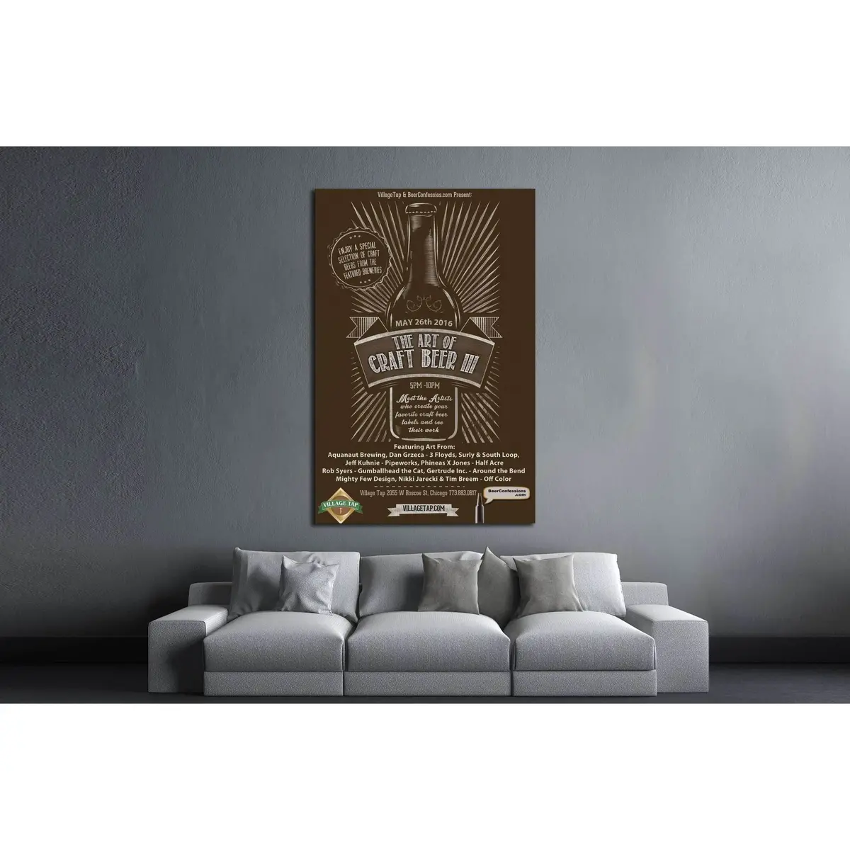 Art Of Craft Beer №3444 Ready To Hang Canvas Print 3