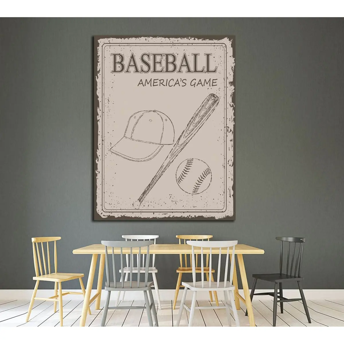 Art Poster In Vintage Style №4500 Ready To Hang Canvas Print 1