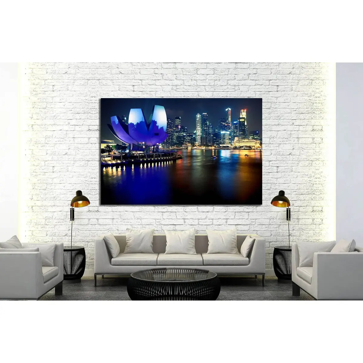 Art Science Museum In Singapore. Attractions At Marina Bay Sands №2272 Ready To Hang Canvas Print 3