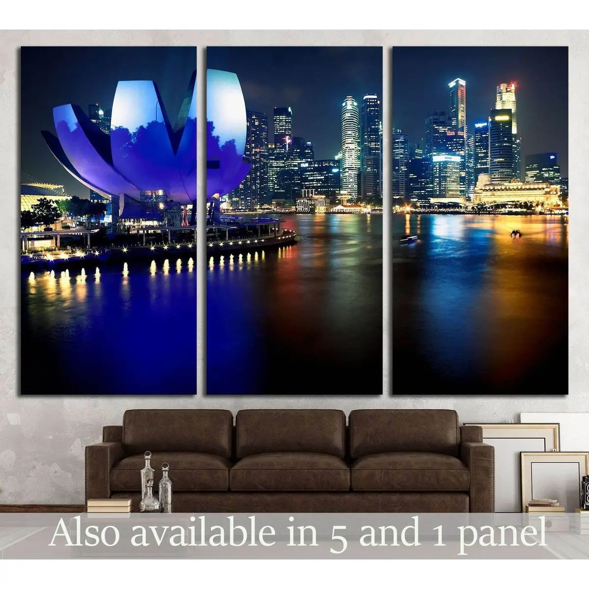 Art Science Museum In Singapore. Attractions At Marina Bay Sands №2272 Ready To Hang Canvas Print 5