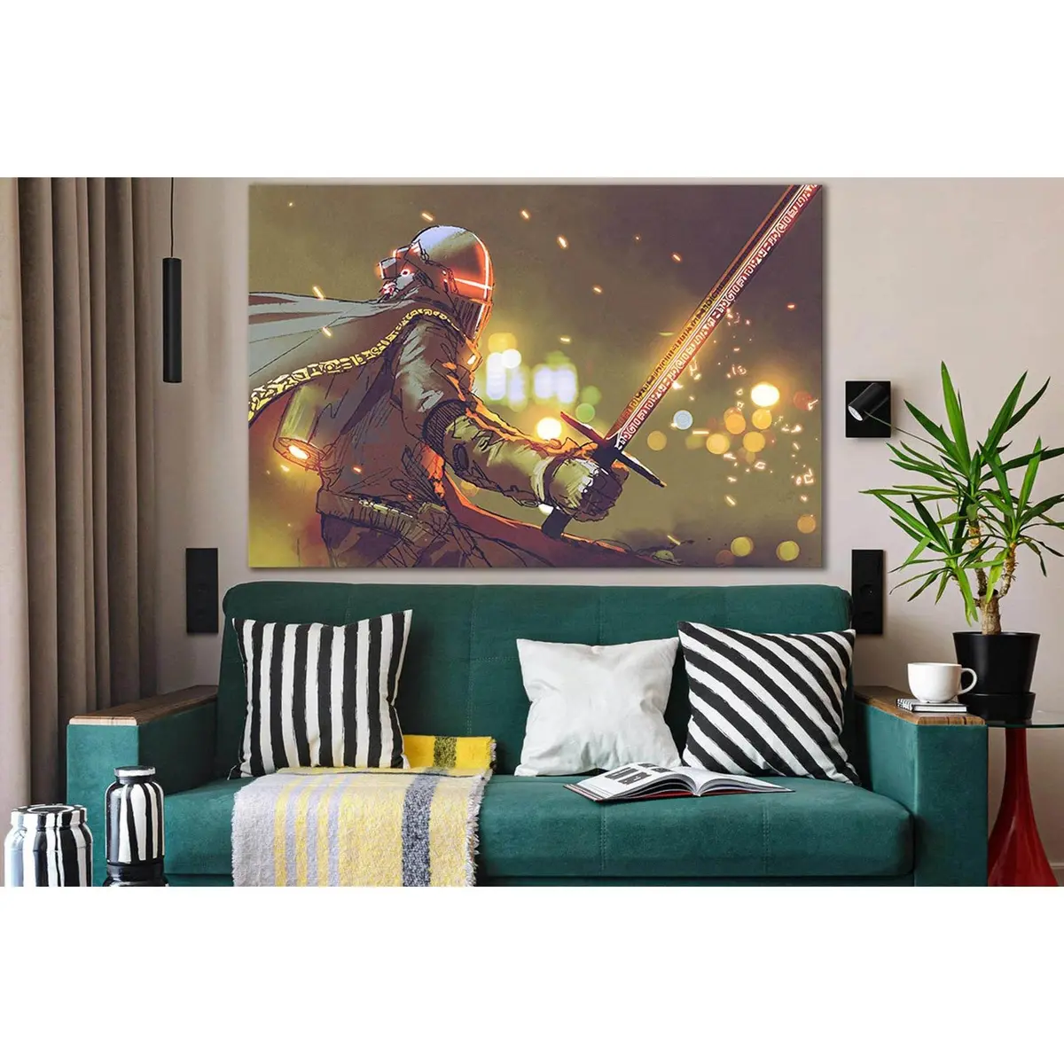 Astro Knight In Futuristic Armor №Sl1266 Ready To Hang Canvas Print 1